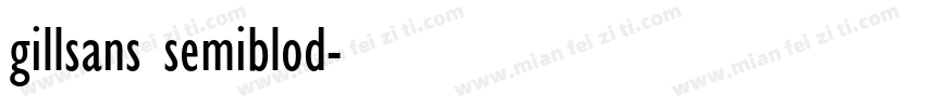 gillsans semiblod字体转换
